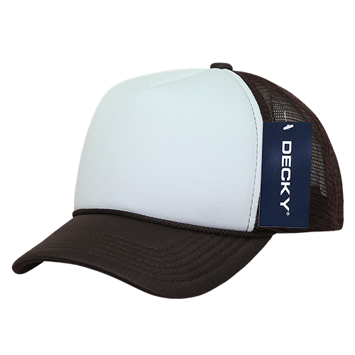 Decky 7010 - Kids, Youth Trucker Foam Hats, Mesh Back - 7010: Sky/White