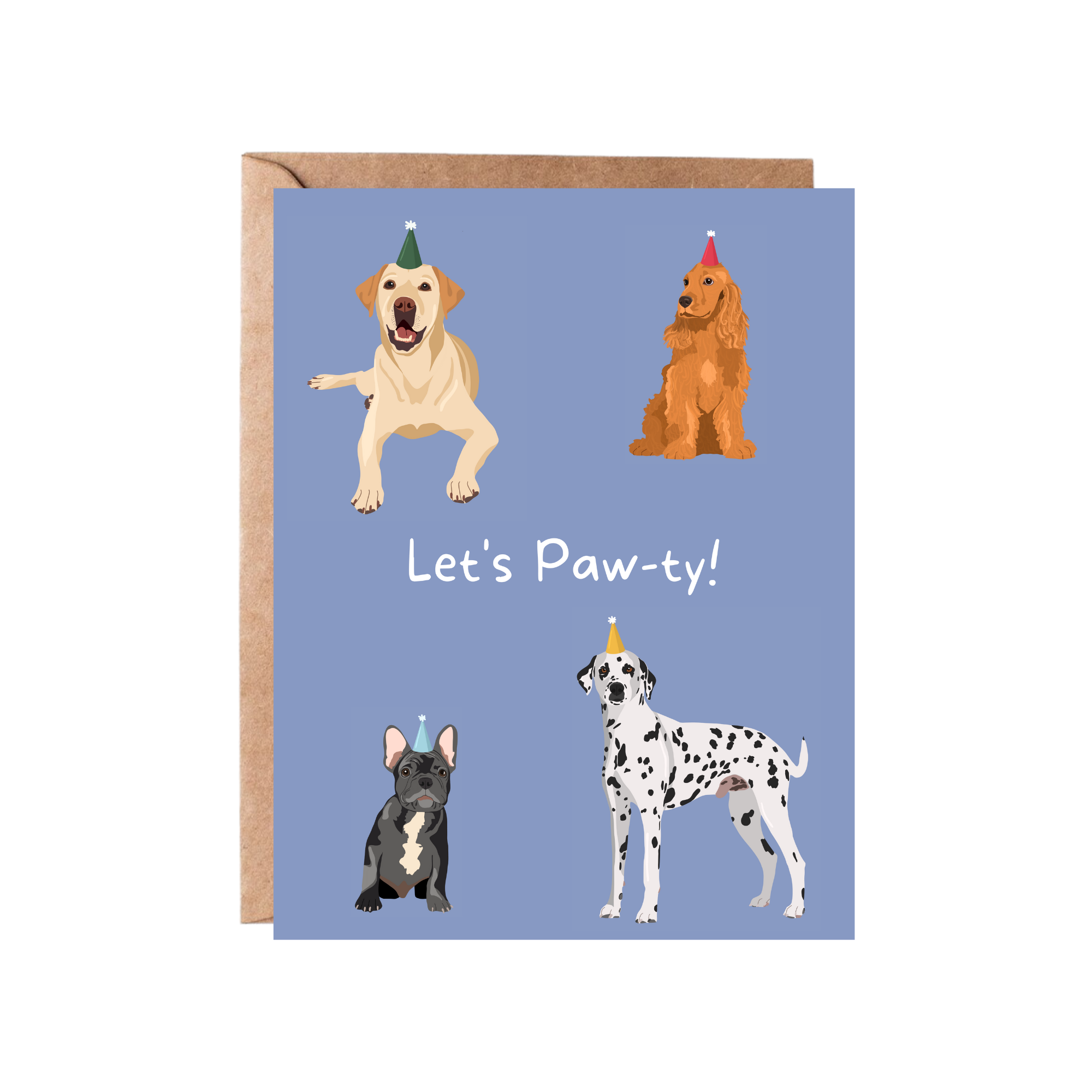 Birthday Dog Greeting Card | Let's Pawty