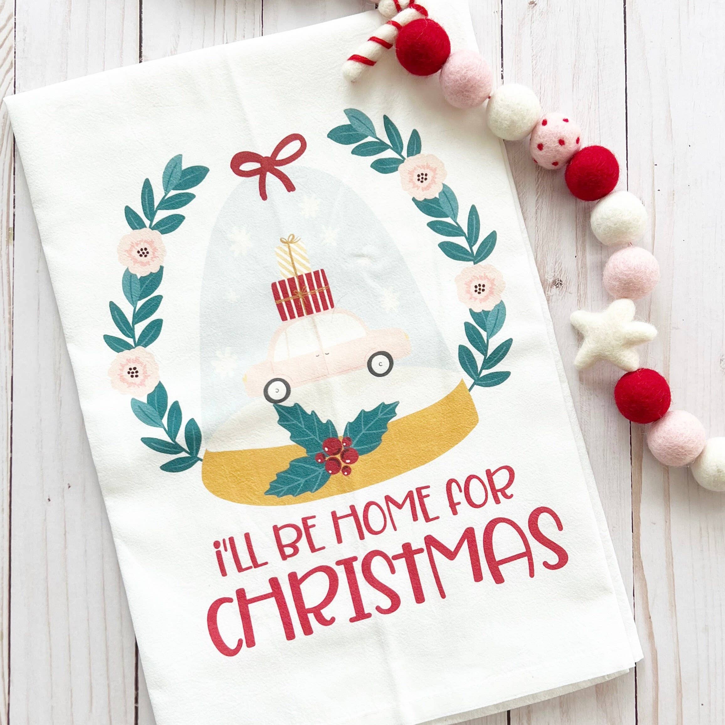 Home for Christmas Tea Towel