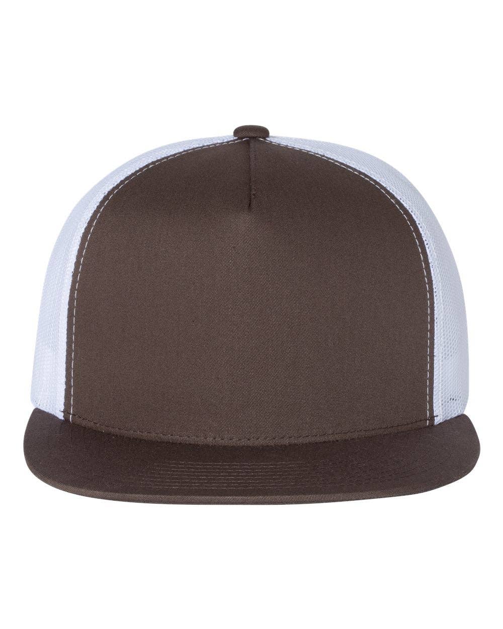 YP Classics®, Yupoong 6006 - Flat Bill Trucker Cap - 6006: Carolina Blue/White/Carolina Blue