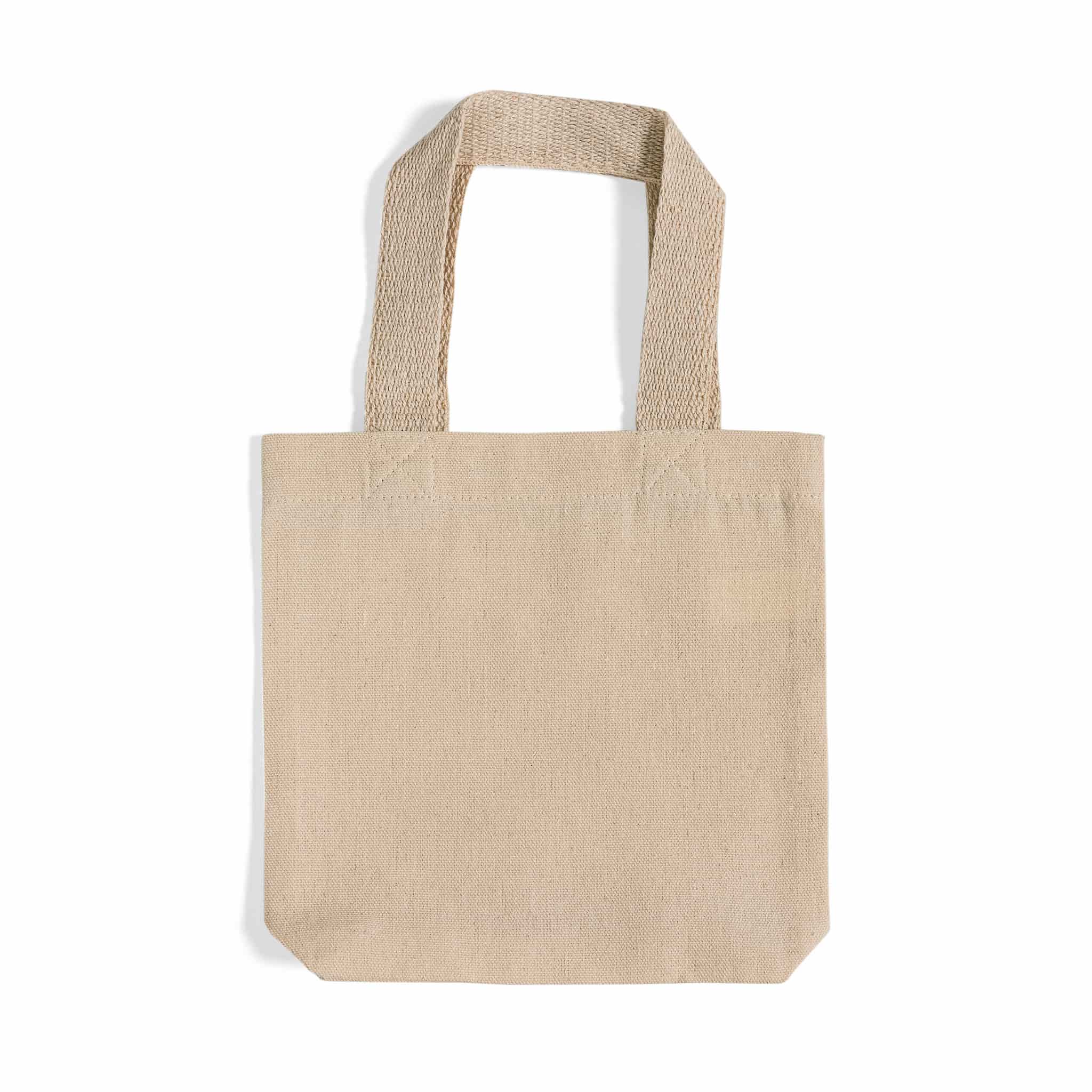 TBF Mini 8" Canvas Tote - TC208: Natural