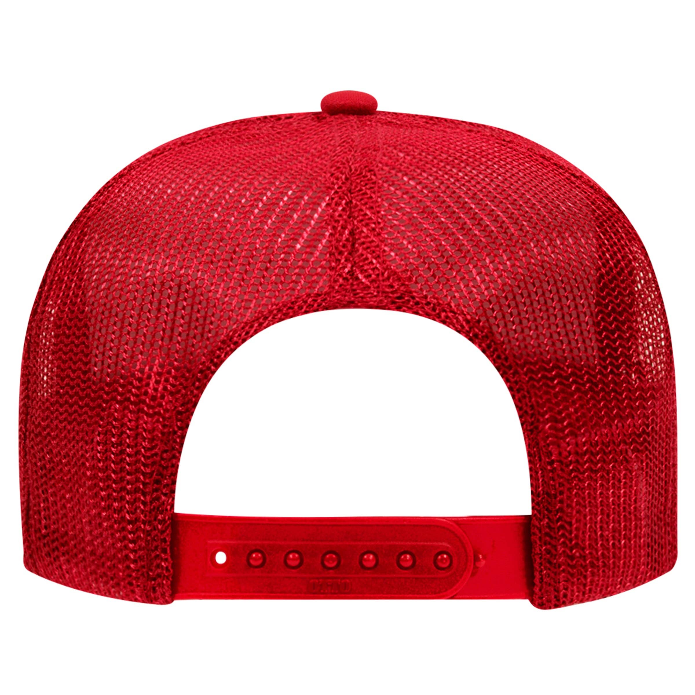 Otto 5-Panel High Crown Foam Trucker Hats, Mesh Back Cap - 39-165: Red/Wht/Ryl