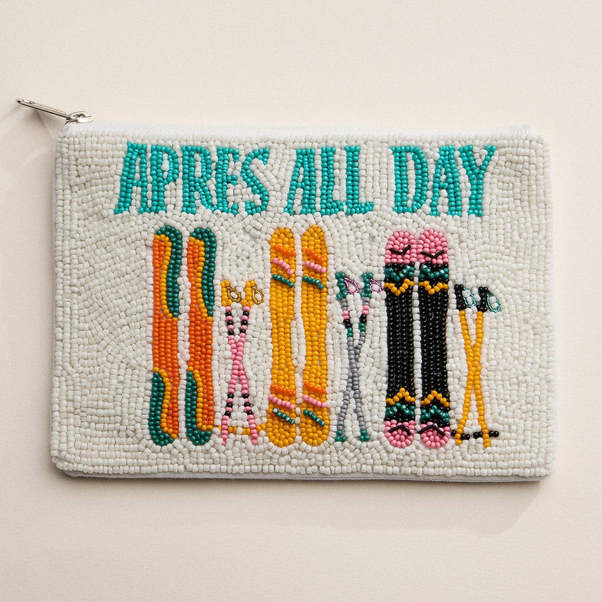 Seed Beaded Apres Ski Coin Pouch | Ski Resort Coin Pouch: MT / ONE