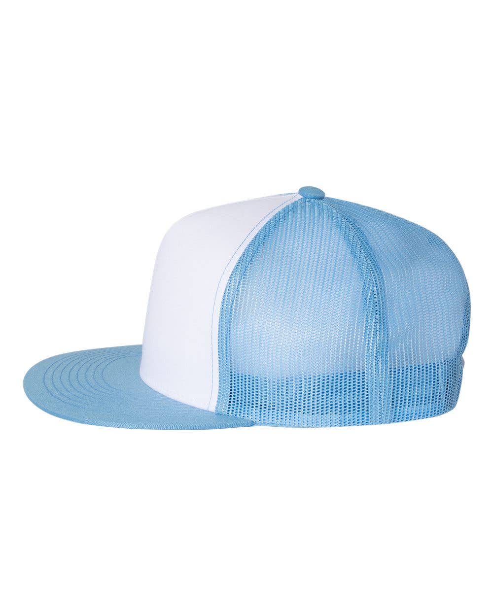 YP Classics®, Yupoong 6006 - Flat Bill Trucker Cap - 6006: Black/White/Black