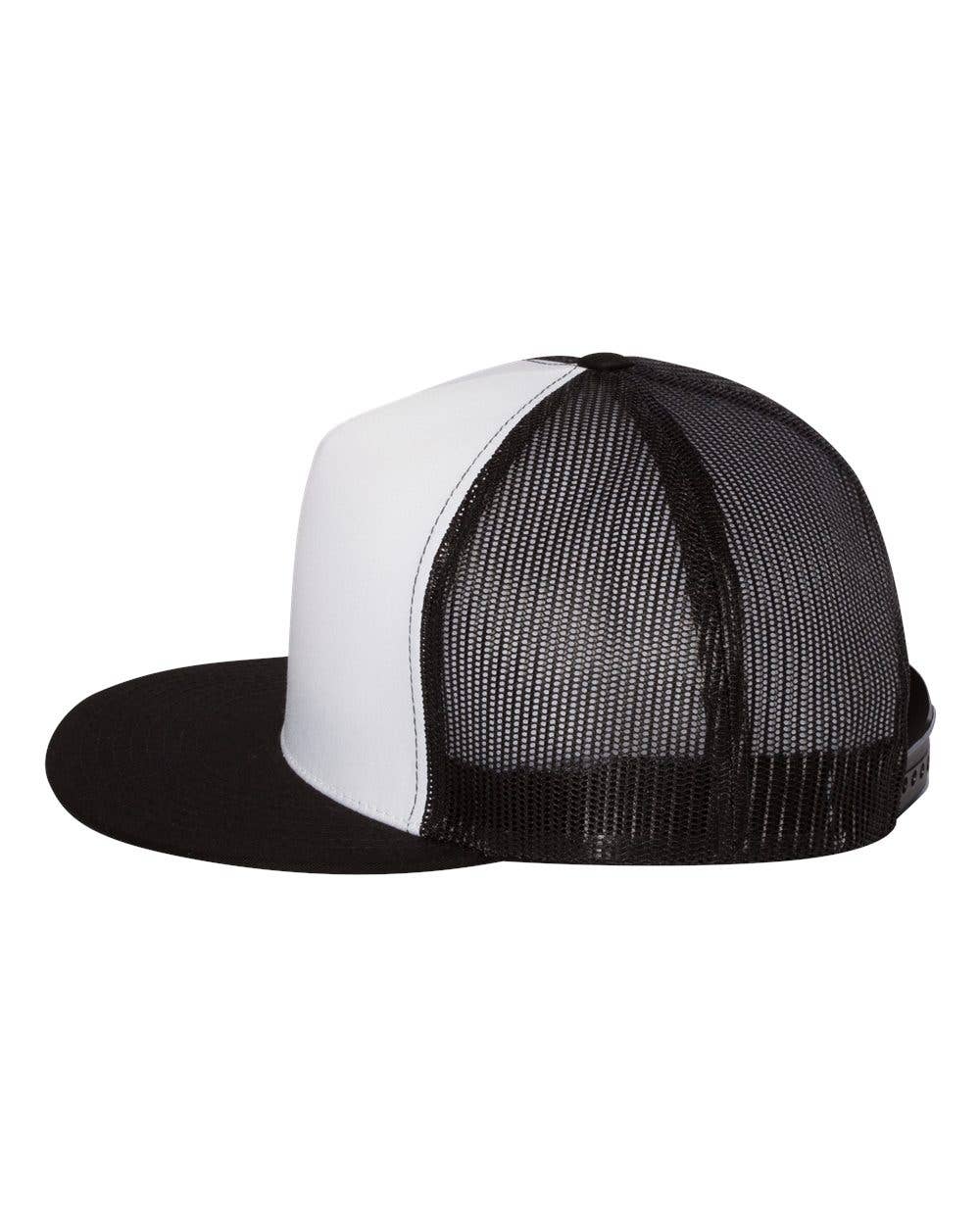YP Classics®, Yupoong 6006 - Flat Bill Trucker Cap - 6006: Carolina Blue/White/Carolina Blue