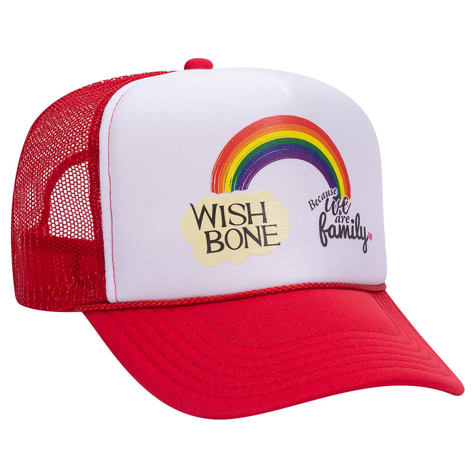 Otto 39-169 5 Panel High Crown Mesh Back Foam Trucker Hat, Polyester Foam Cap: Mrn/Wht/Mrn