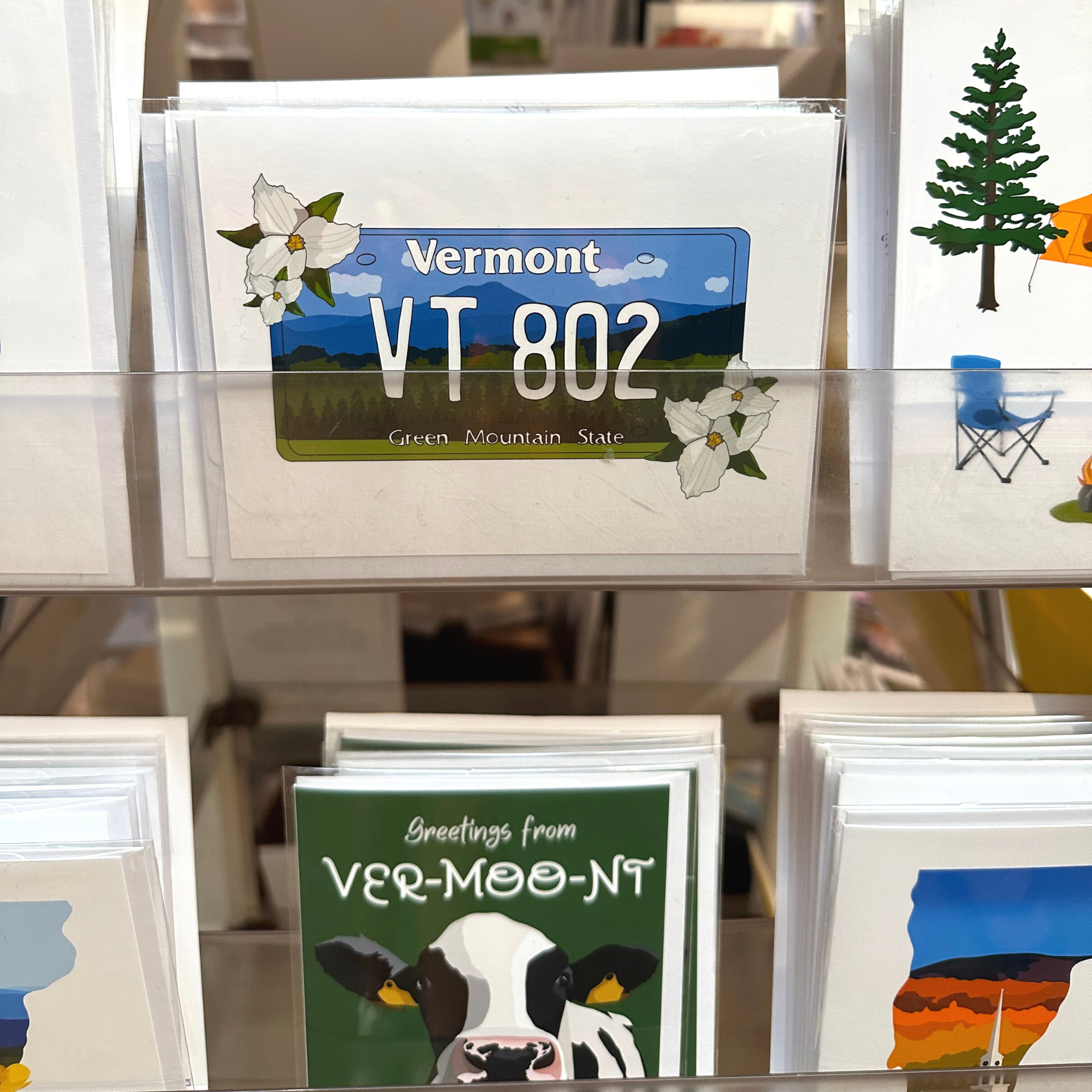 Vermont License Plate Greeting Card