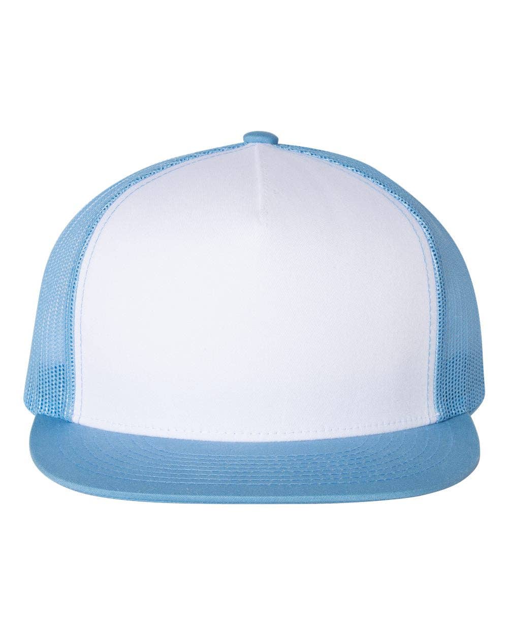 YP Classics®, Yupoong 6006 - Flat Bill Trucker Cap - 6006: Carolina Blue/White/Carolina Blue