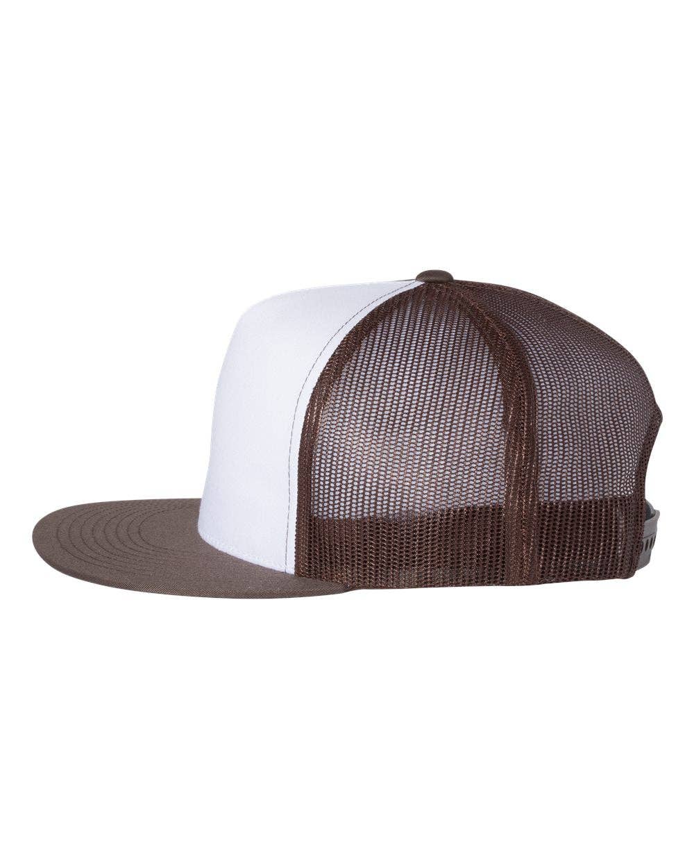 YP Classics®, Yupoong 6006 - Flat Bill Trucker Cap - 6006: Black/White/Black