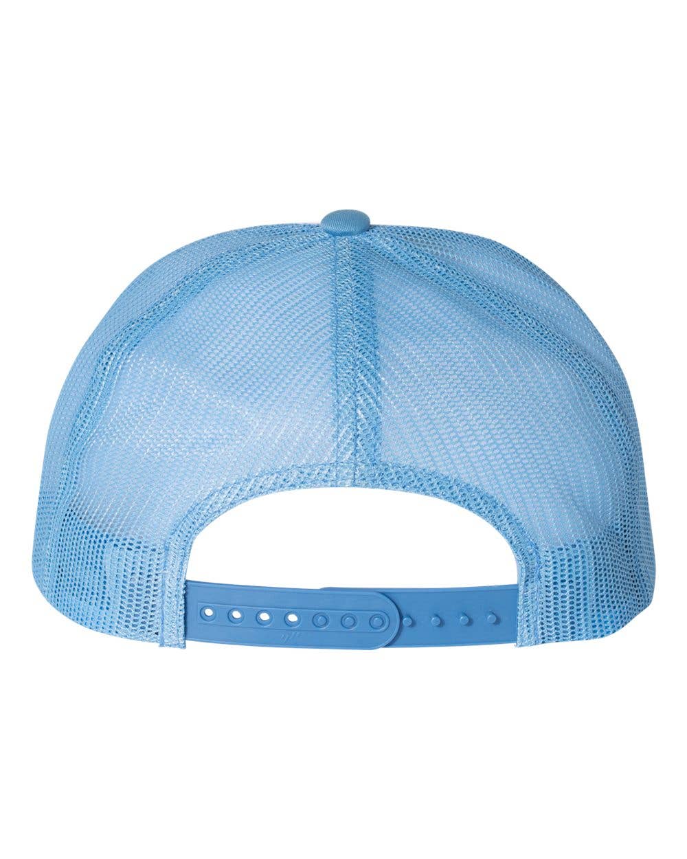 YP Classics®, Yupoong 6006 - Flat Bill Trucker Cap - 6006: Carolina Blue/White/Carolina Blue