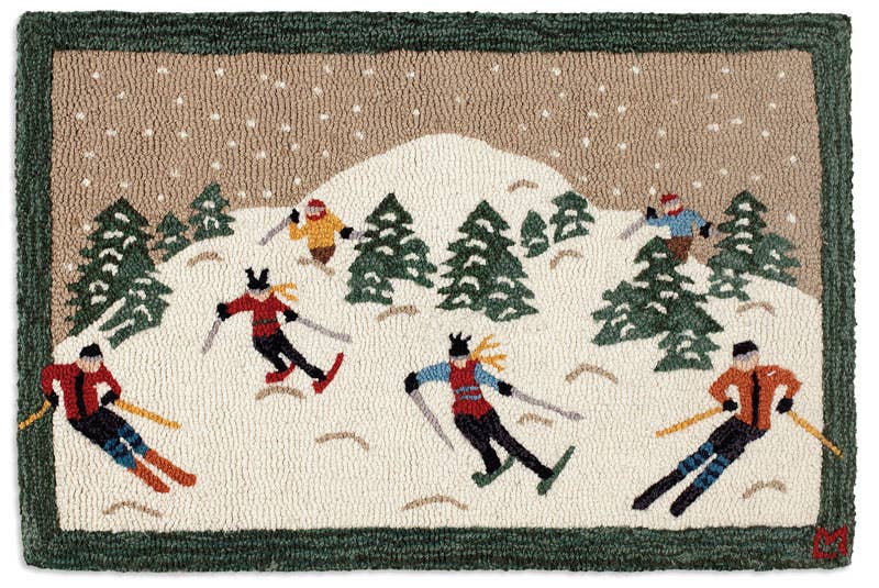 Ski Winter, snow, woods, decor