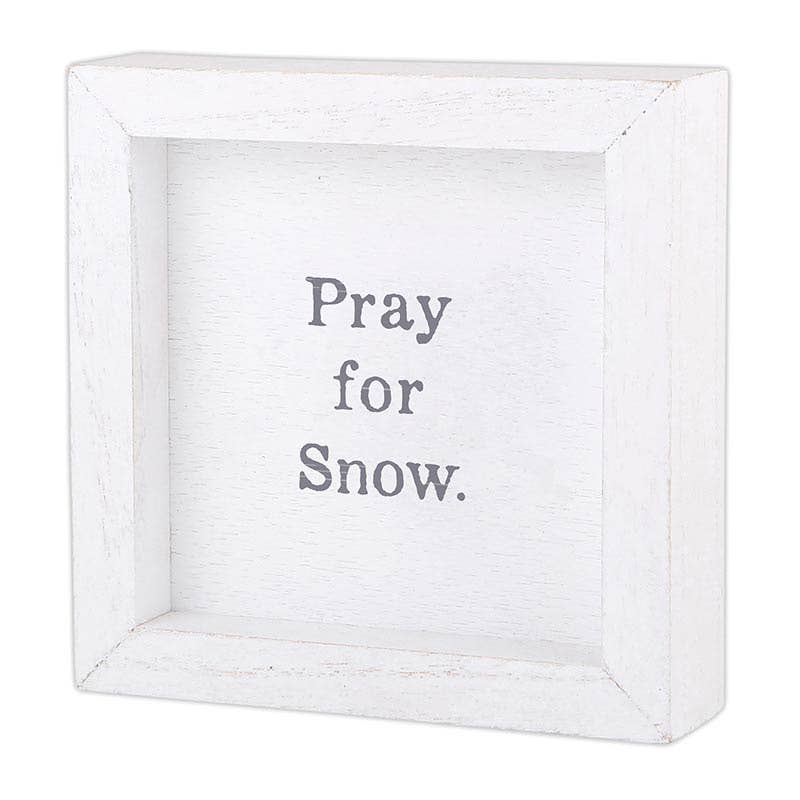 Face To Face Petite Word Board - Pray for Snow