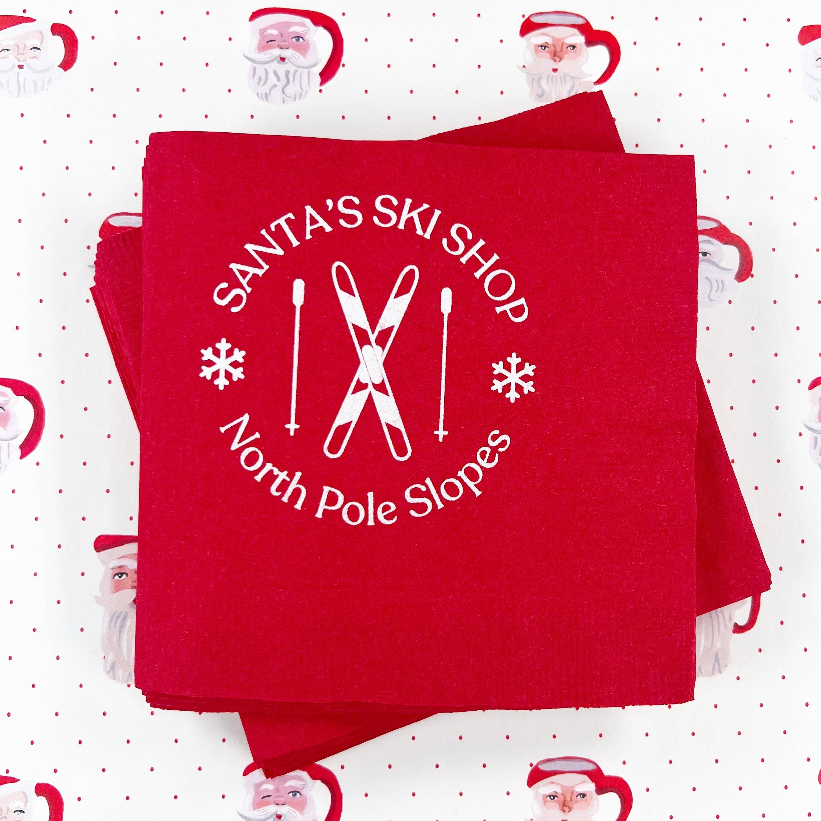 Santa's Ski Shop Napkins