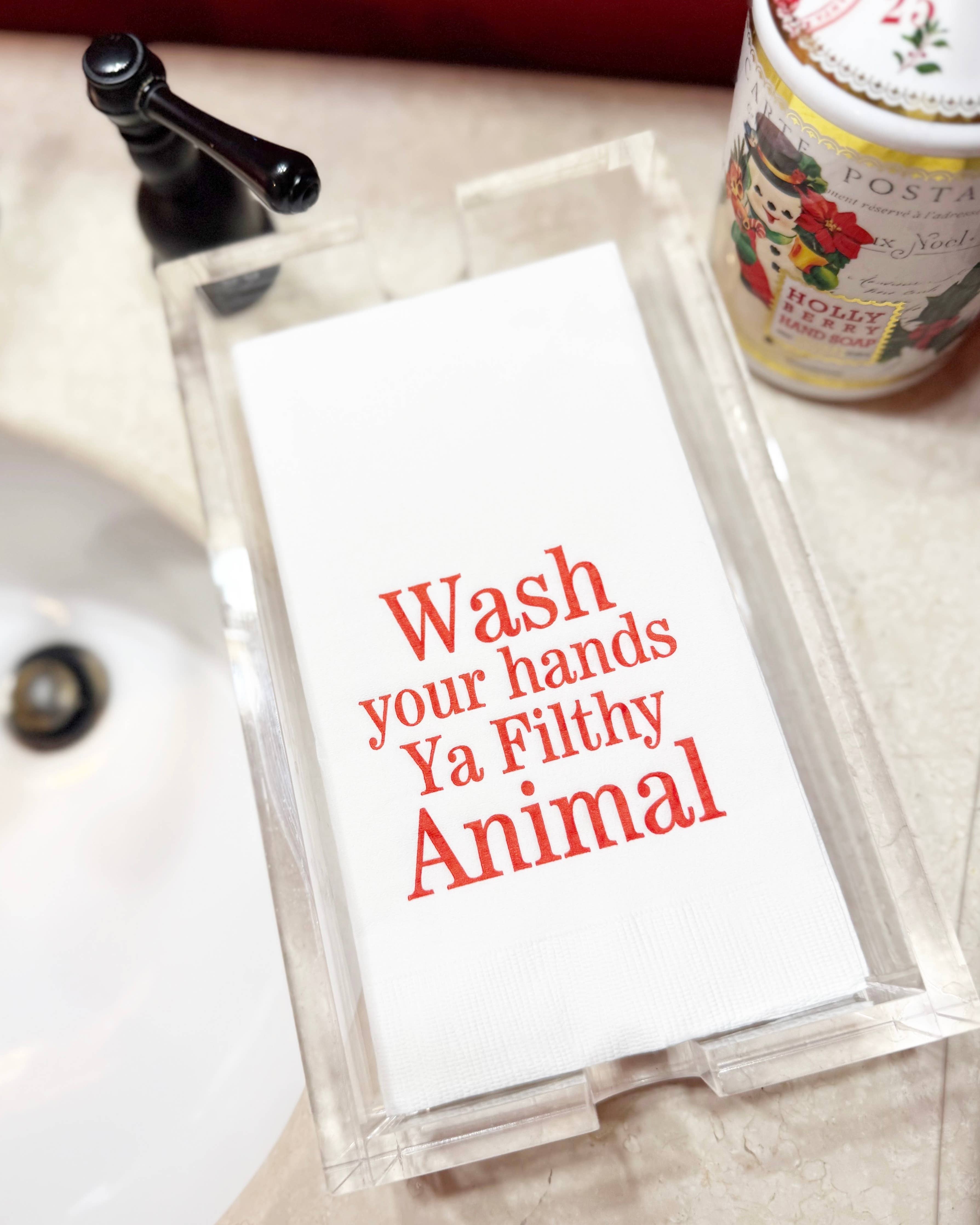 Wash Your Hands Ya Filthy Animal Guest Towels Napkins
