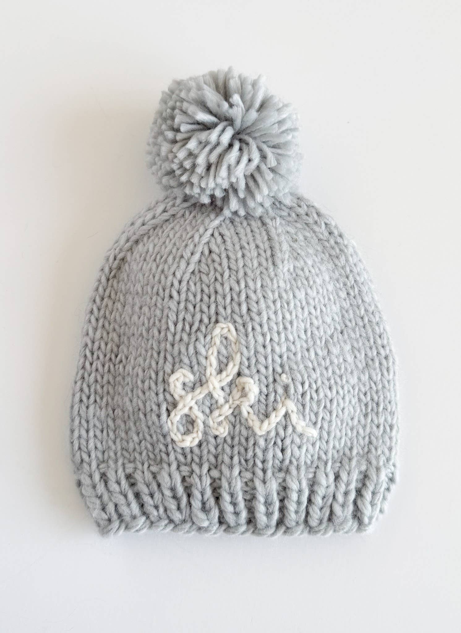 Ski Hat Knit Pom Beanie Grey Baby Kids Winter Snow: M; 2-5Y