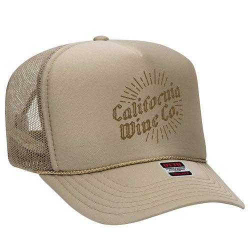 Otto 5-Panel High Crown Foam Trucker Hats, Mesh Back Cap - 39-165: Red/Wht/Ryl