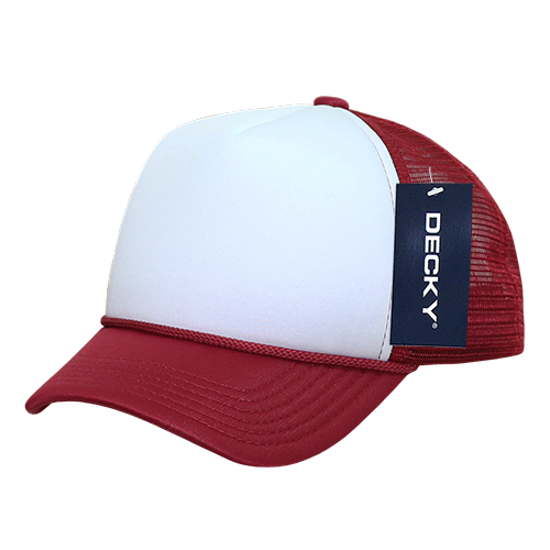 Decky 7010 - Kids, Youth Trucker Foam Hats, Mesh Back - 7010: Sky/White