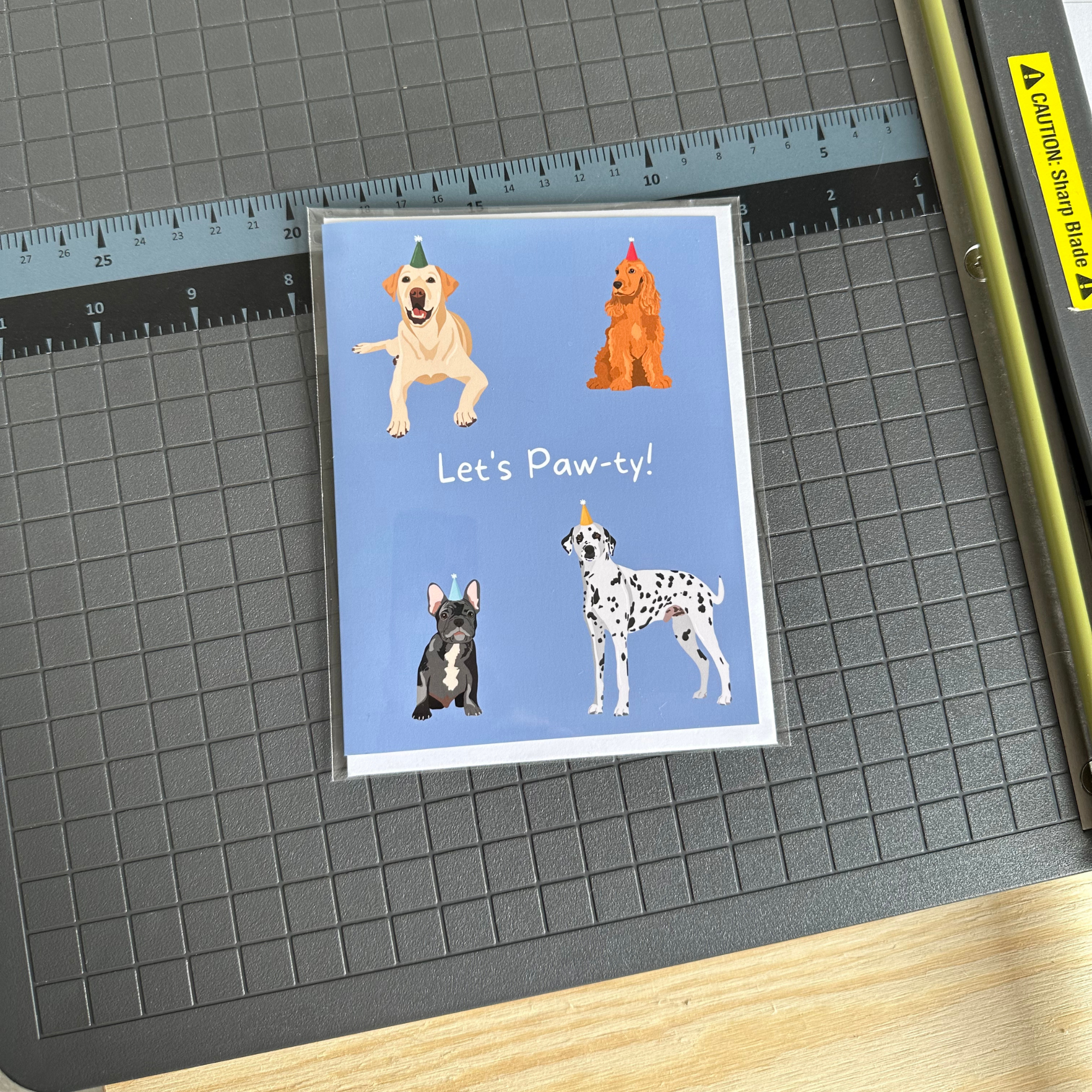 Birthday Dog Greeting Card | Let's Pawty