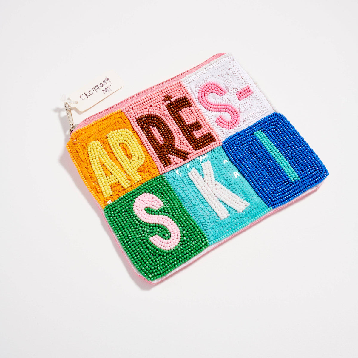 Seed Beaded Color Block Après Ski Coin Pouch | Winter Coin Pouch: MT / ONE