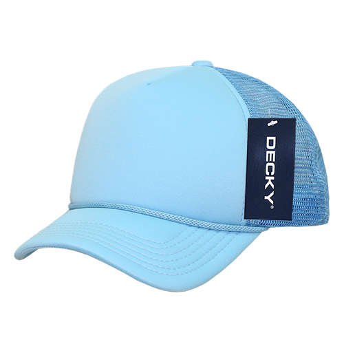 Decky 7010 - Kids, Youth Trucker Foam Hats, Mesh Back - 7010: Sky/White