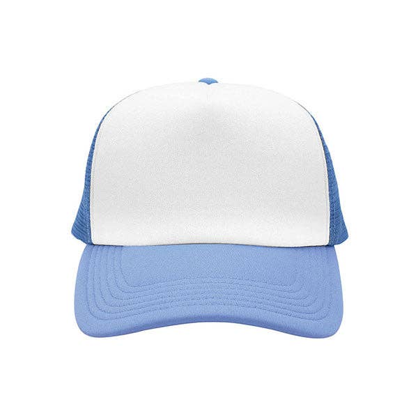 Mega Cap 6801C Summer Trucker Cap: WT-SKY-SKY