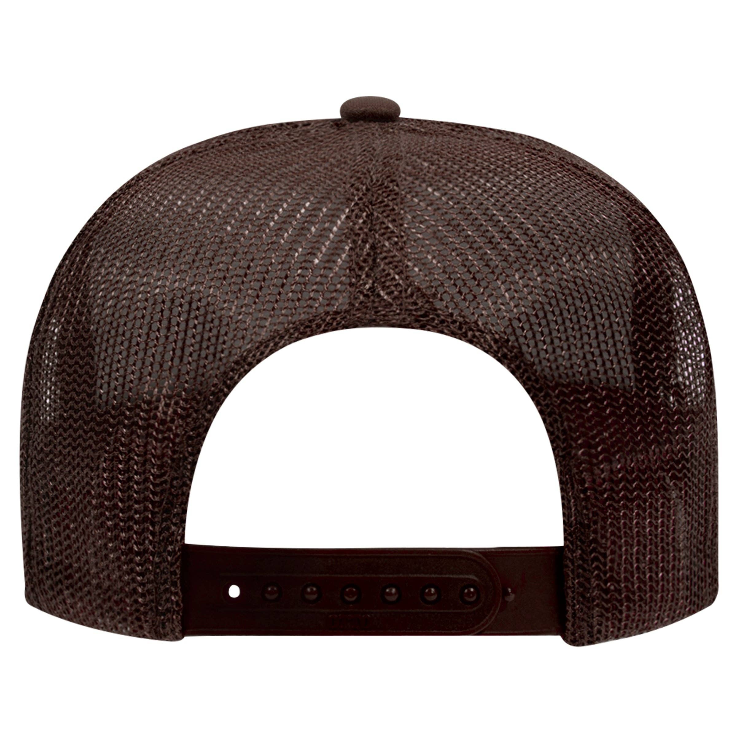 Otto 5-Panel High Crown Foam Trucker Hats, Mesh Back Cap - 39-165: Red/Wht/Ryl