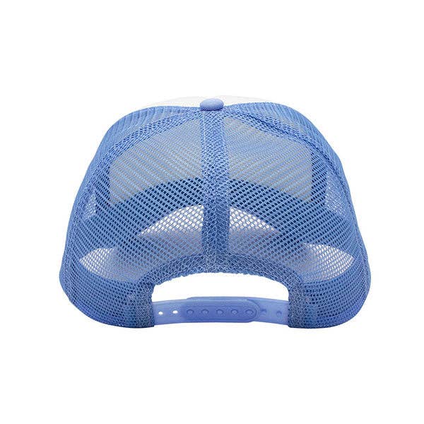 Mega Cap 6801C Summer Trucker Cap: WT-SKY-SKY