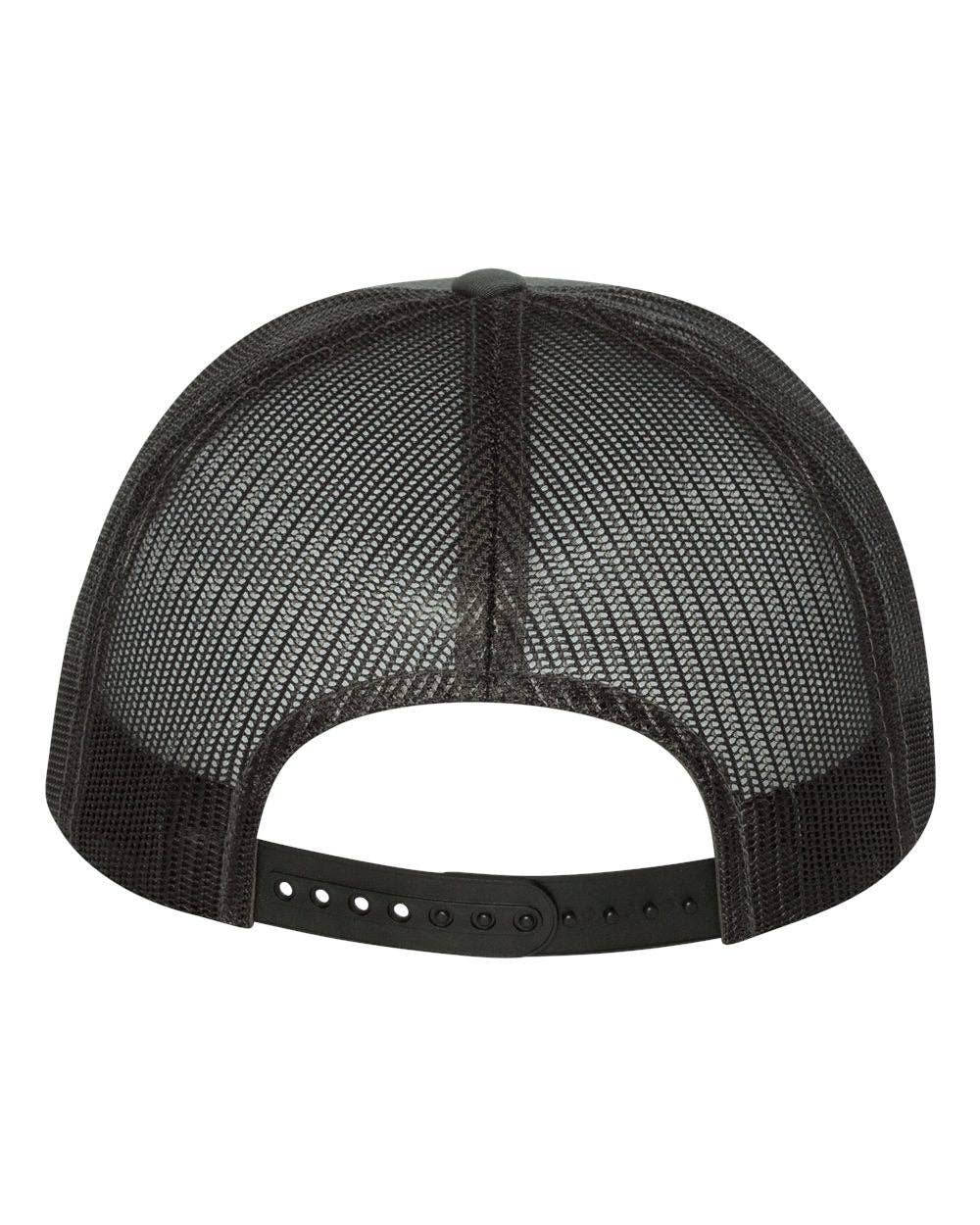 YP Classics®, Yupoong 6006 - Flat Bill Trucker Cap - 6006: Black/White/Black