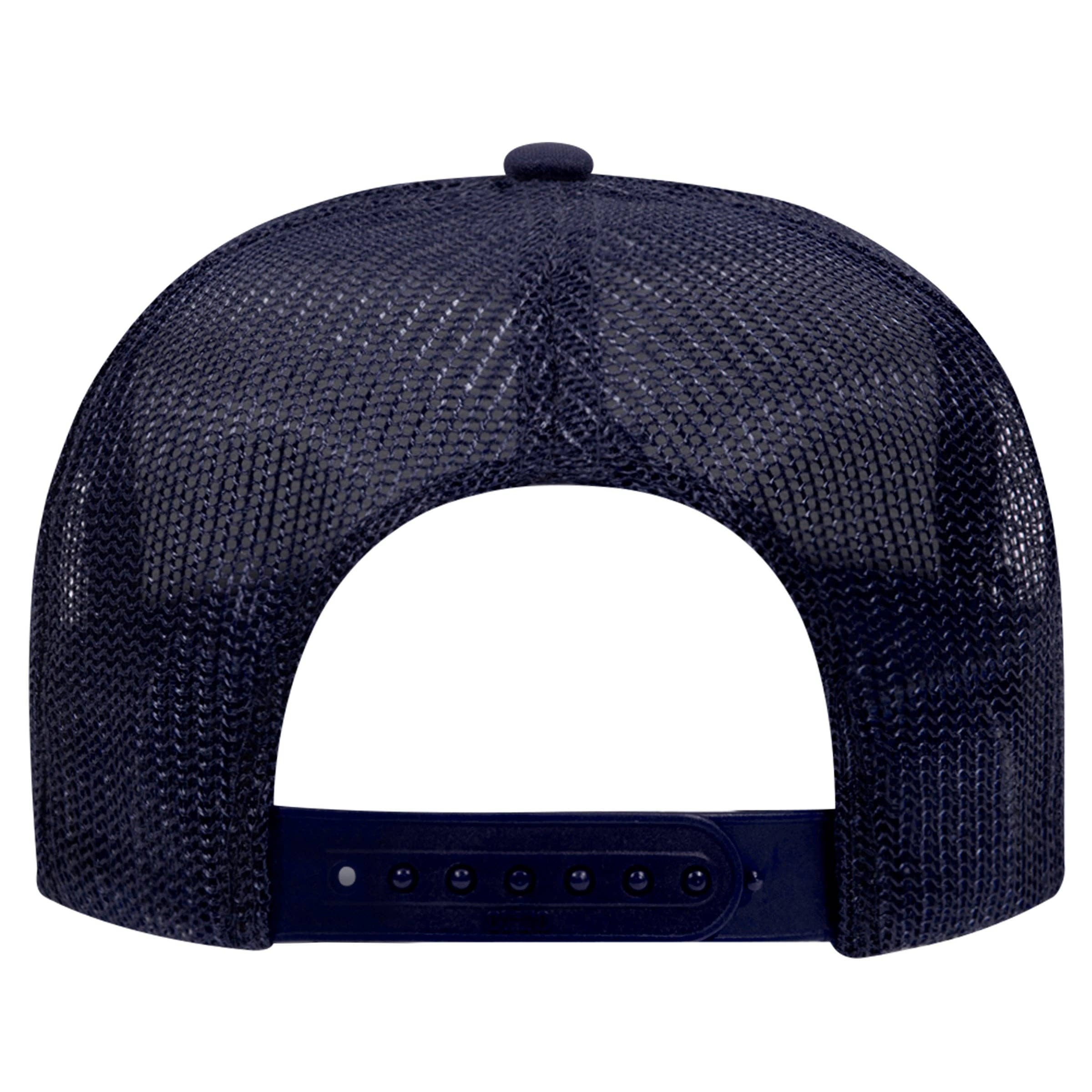 Otto 5-Panel High Crown Foam Trucker Hats, Mesh Back Cap - 39-165: Red/Wht/Ryl