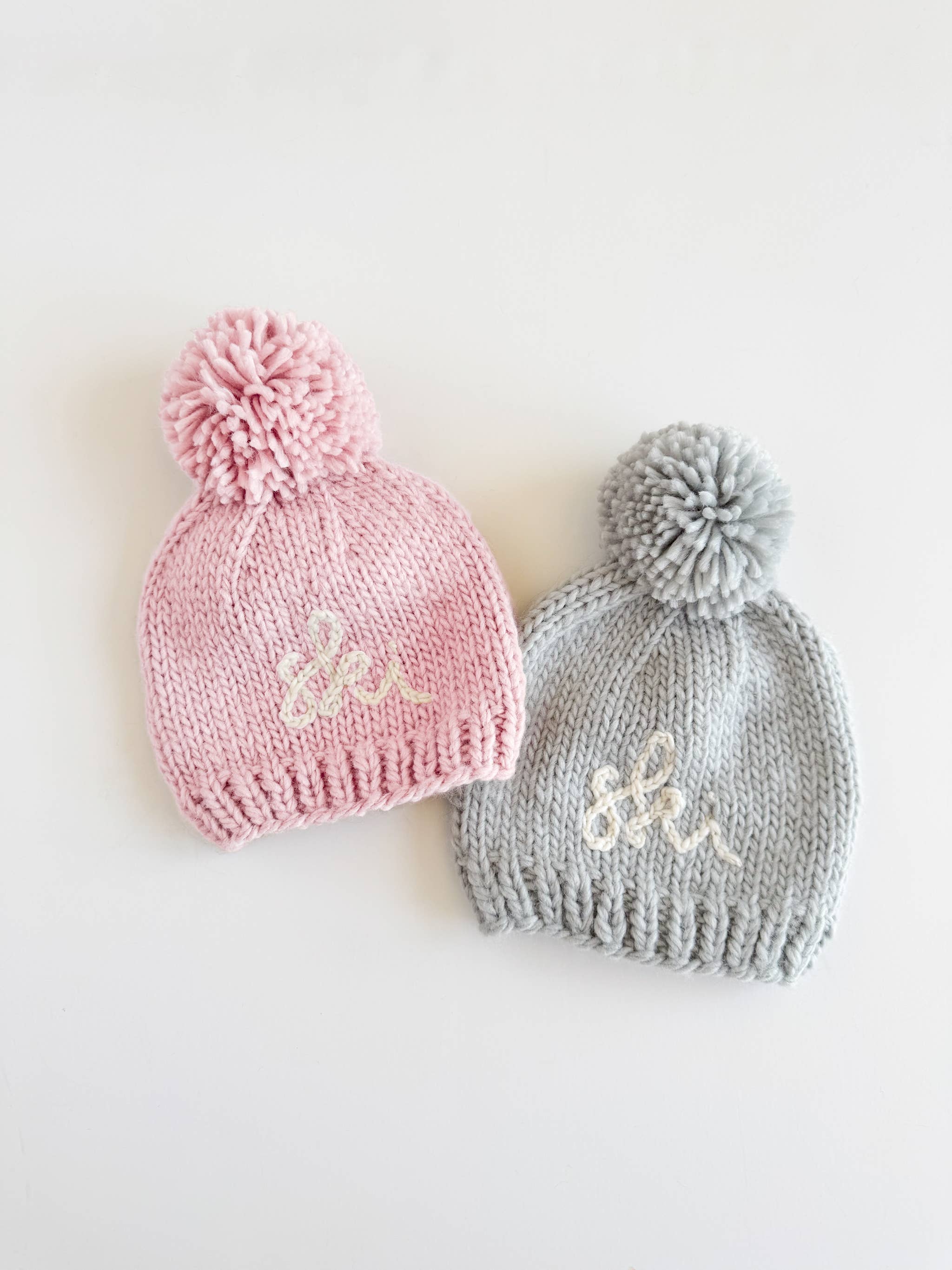 Ski Hat Knit Pom Beanie Grey Baby Kids Winter Snow: M; 2-5Y