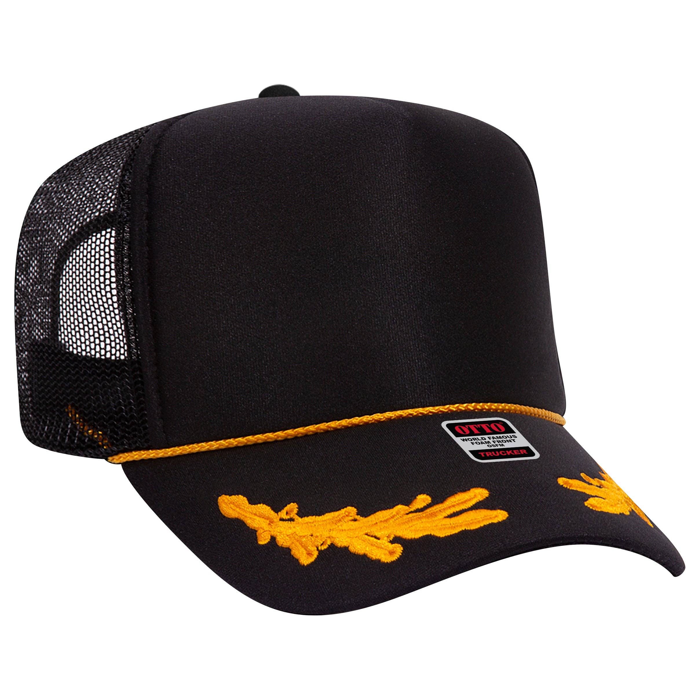 Otto 5-Panel High Crown Foam Trucker Hats, Mesh Back Cap - 39-165: Red/Wht/Ryl